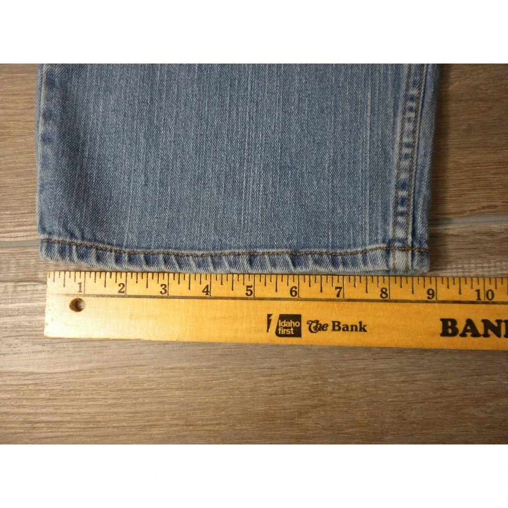 Levi's 559 Jeans Mens 36x34 Blue Denim Relaxed Straight Light Wash Heel Drag